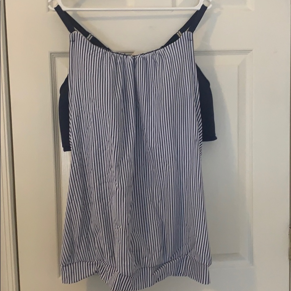 Swim suit top navy blue and white - cacique